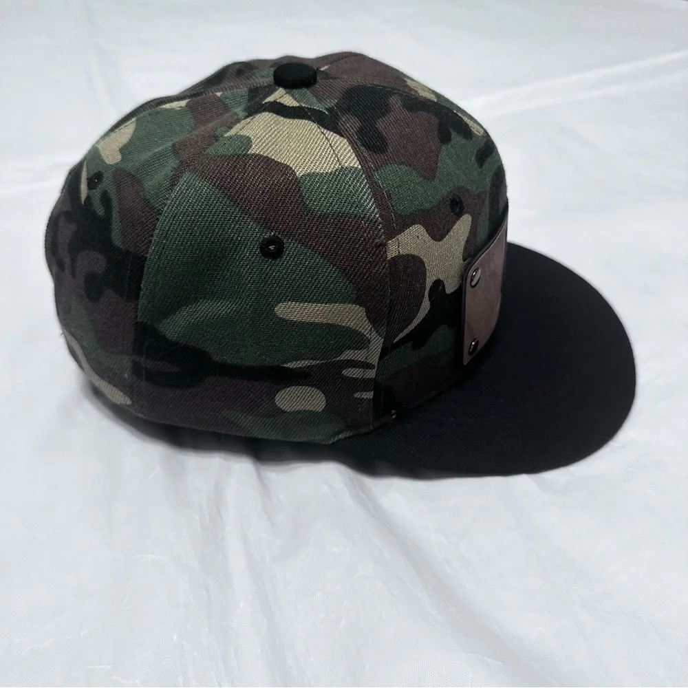Men Snapback Hat Classic Hip Hop Style Flat Brim LA Wooden Patch camuflaje - Picture 11 of 16